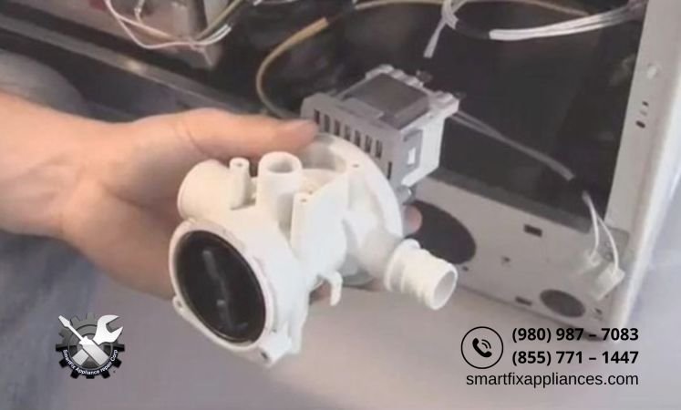 The drain pump in washing machine is broken